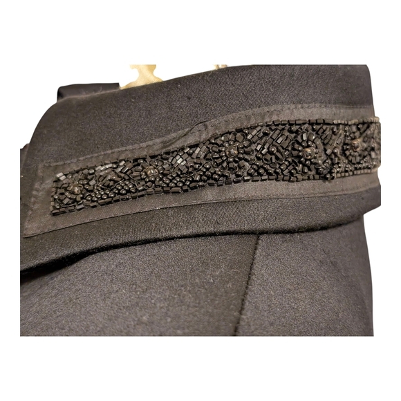 Rare!!! Vintage Zara Woman 100% Wool Black Beaded Coat. Made In Spain - Picture 9 of 13